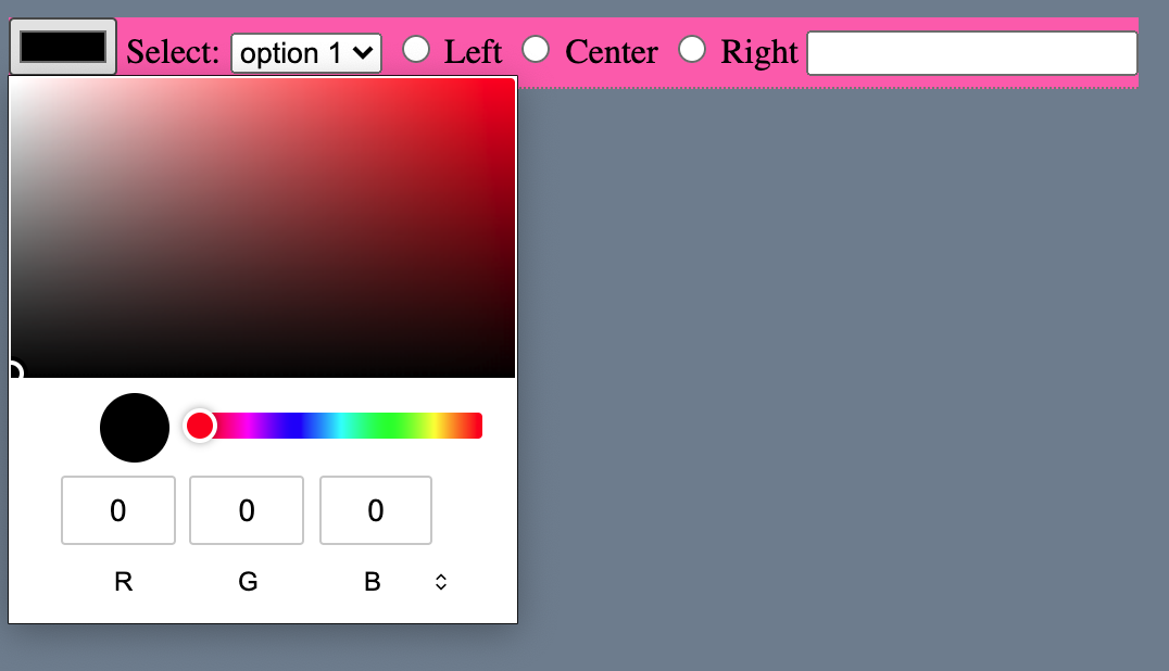 html color picker